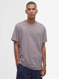 Barbour Hickling Cotton Regular Fit Short Sleeve Logo T-Shirt, Washed Heather