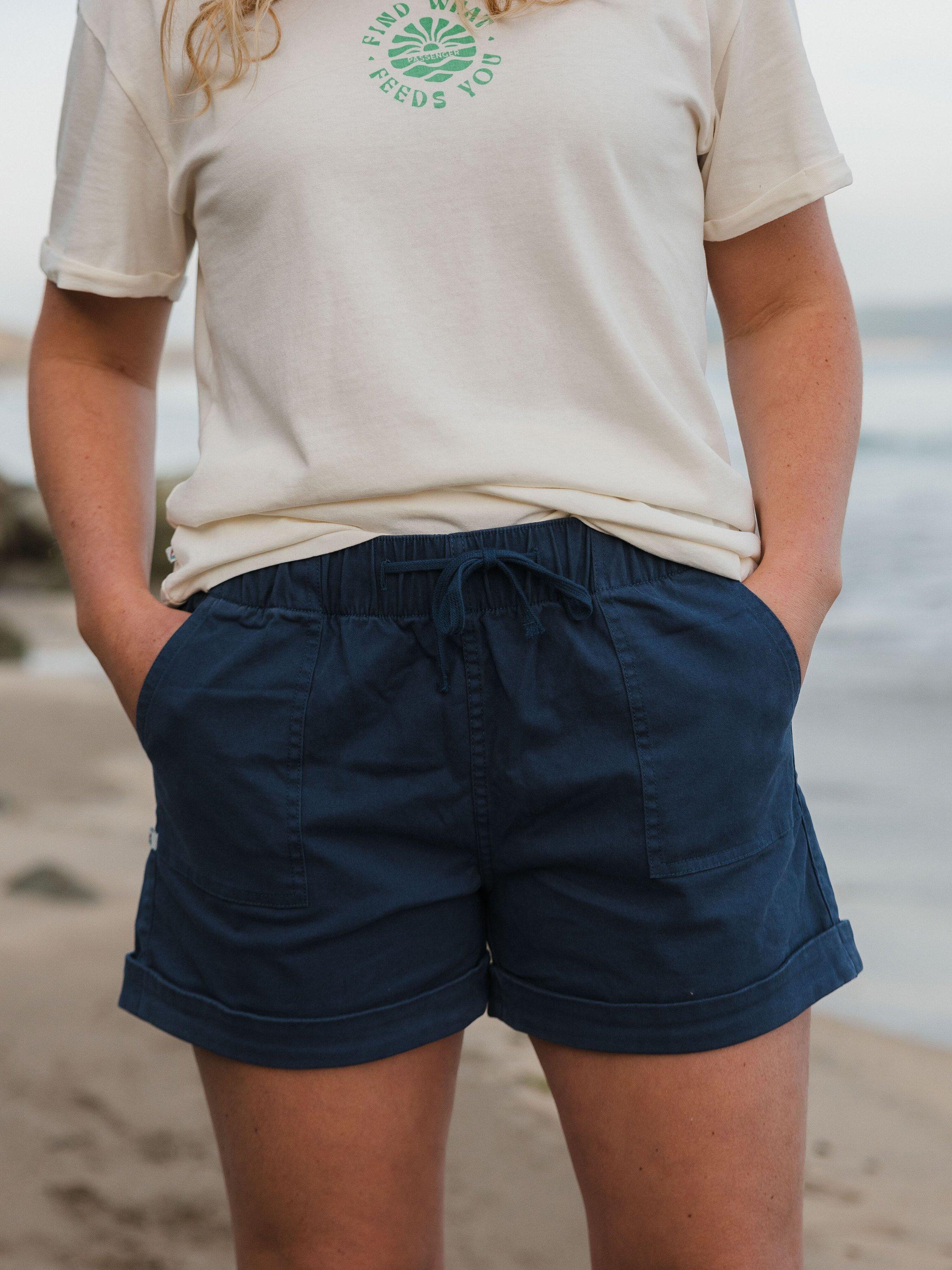 Passenger Carrisso Organic Cotton Rich Shorts, Navy
