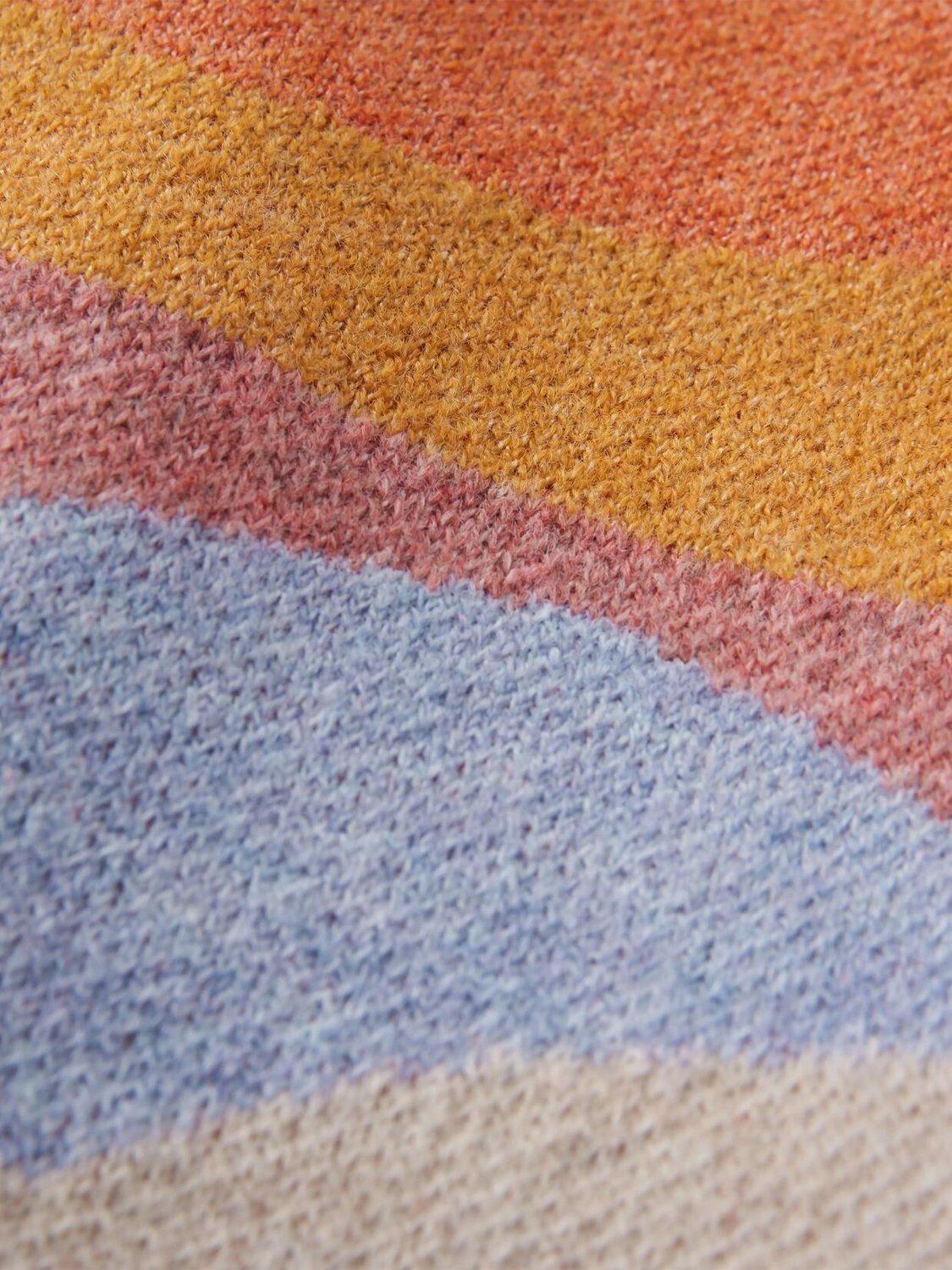 Product image 6 of 7, which shows Passenger Scenic Recycled Knit Cardigan, Sunrise Orange, XL