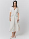 Ghost Maeve Floral Embroidered Dress, Ivory