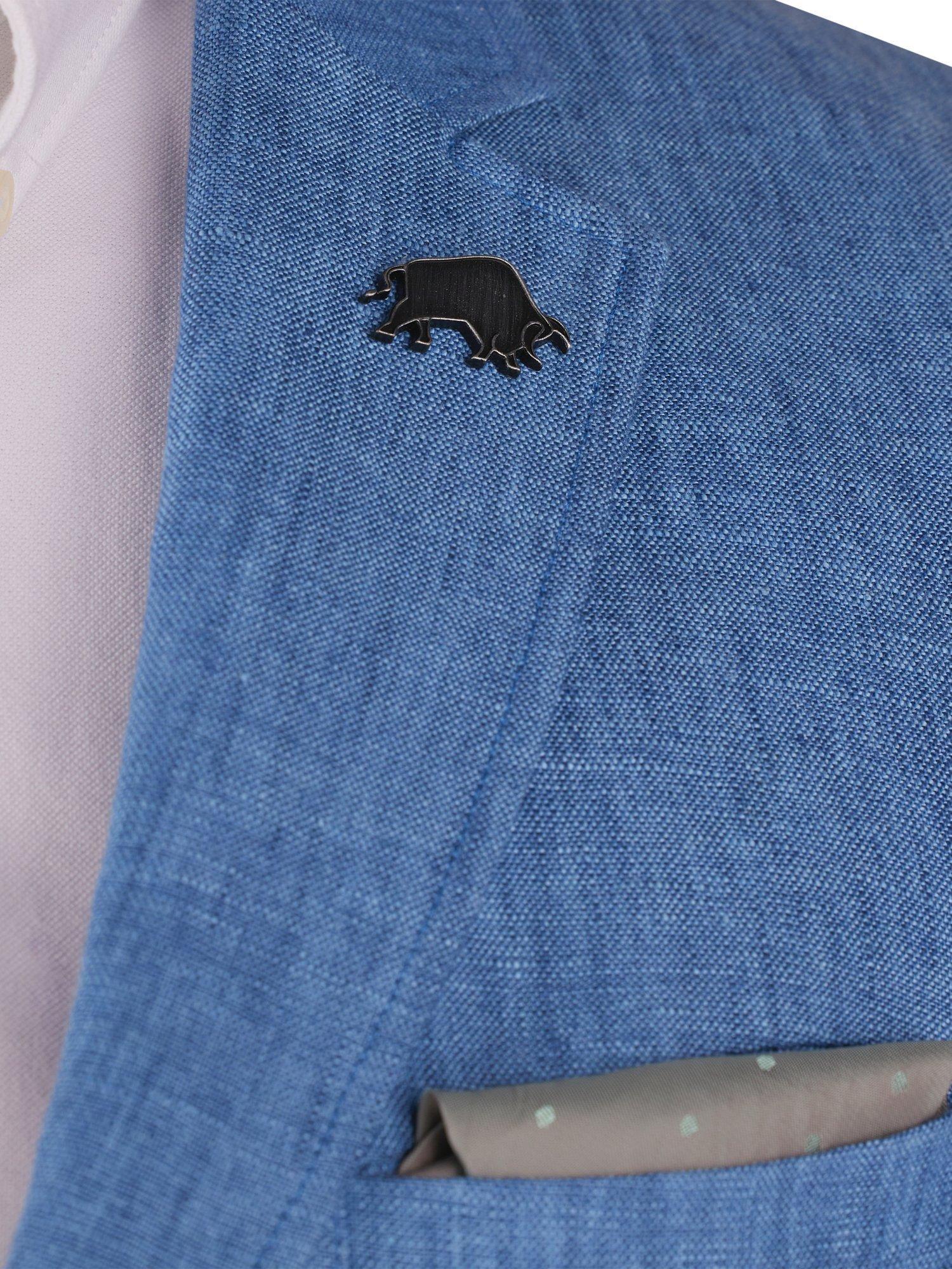 Product image 3 of 9, which shows Raging Bull Linen Blazer, Mid Blue, S