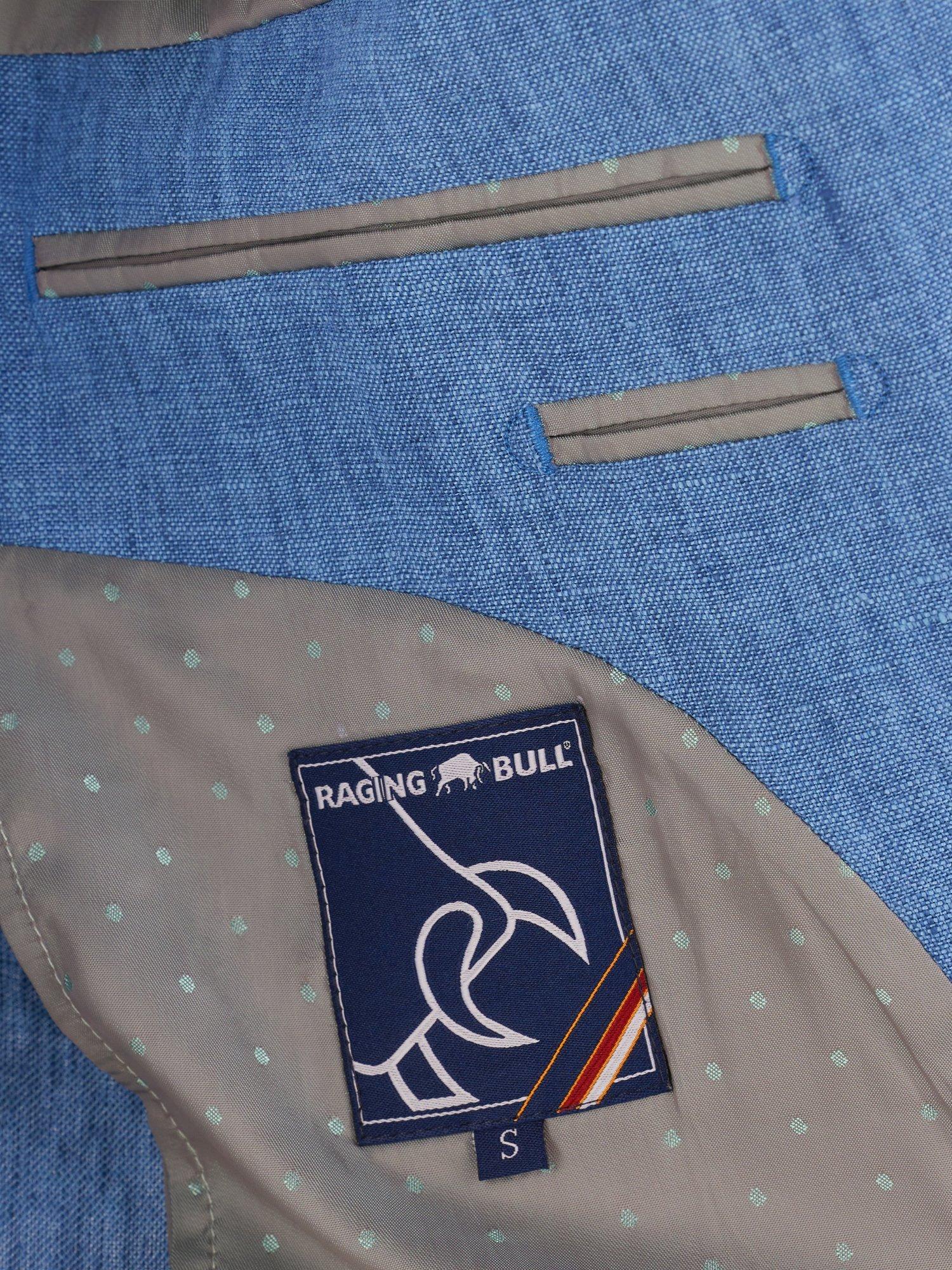 Product image 6 of 9, which shows Raging Bull Linen Blazer, Mid Blue, S