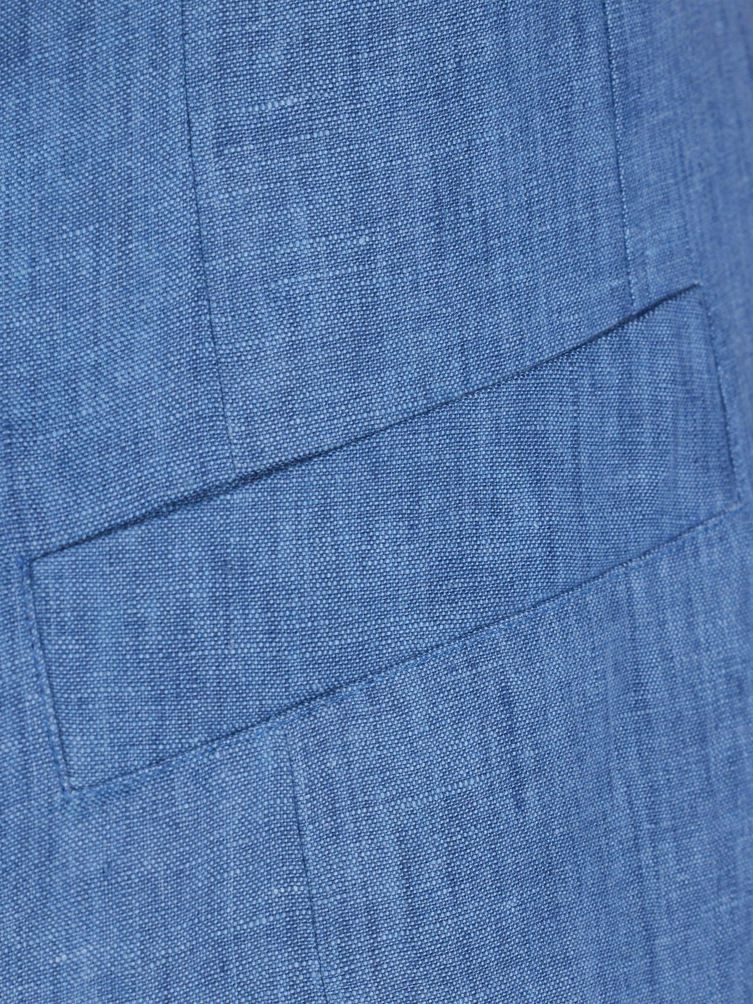 Product image 7 of 9, which shows Raging Bull Linen Blazer, Mid Blue, S