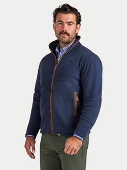 Raging Bull Fleece Zip Jacket, Navy/Brown