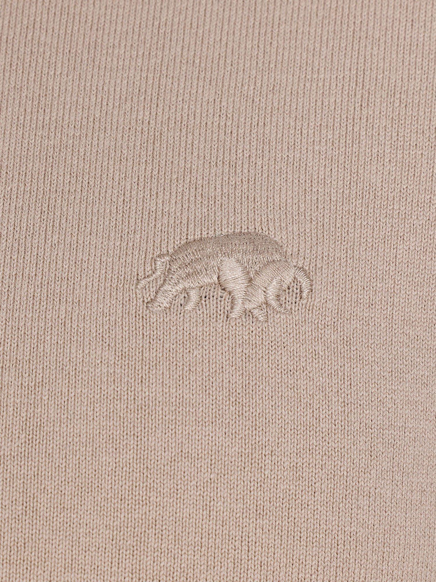 Product image 5 of 6, which shows Raging Bull Short Sleeve Knitted Polo Shirt, Stone, S