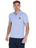 Raging Bull Birdseye Pique Woven Polo Shirt, Sky Blue