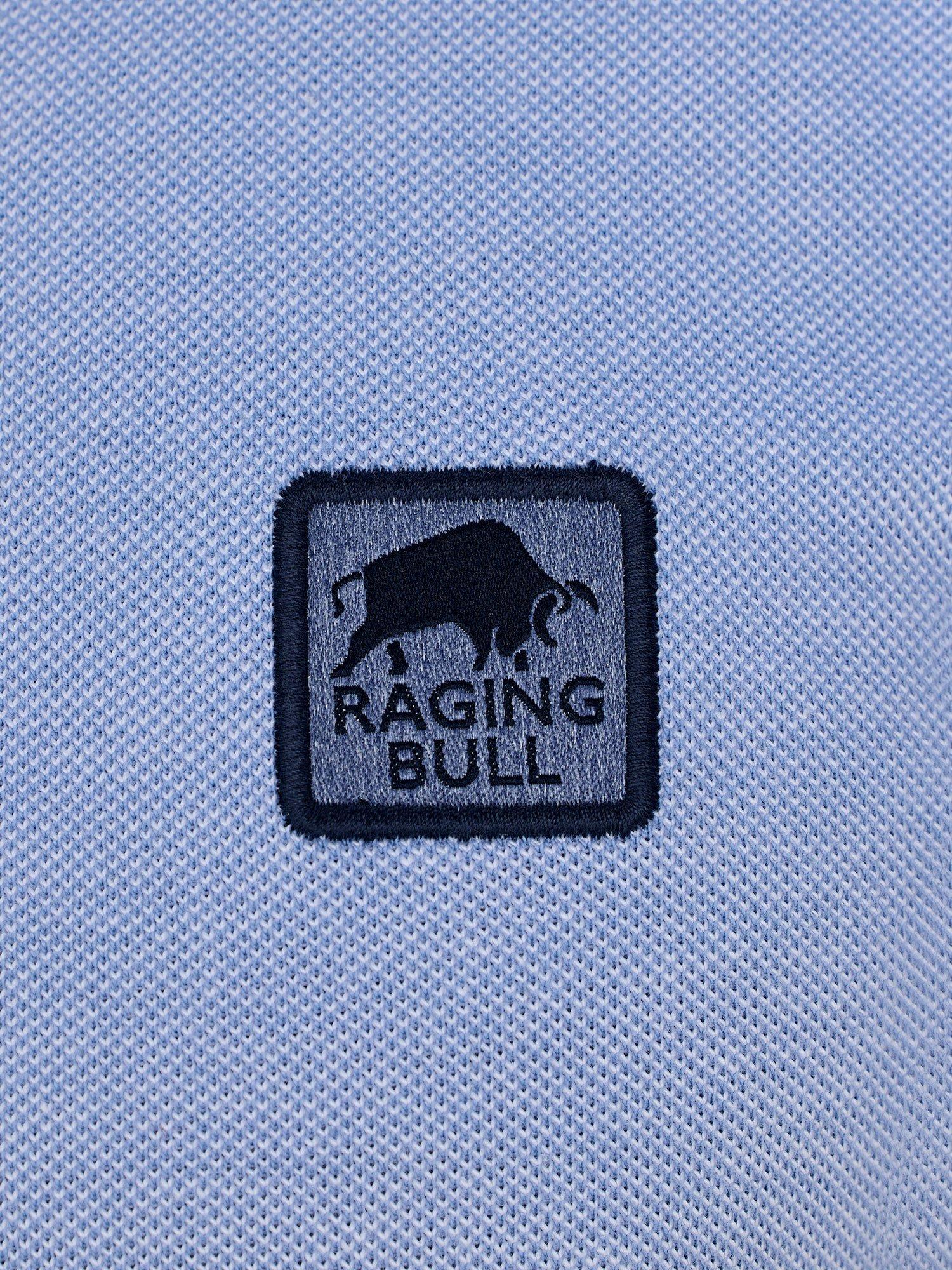 Product image 7 of 8, which shows Raging Bull Birdseye Pique Woven Polo Shirt, Sky Blue, S