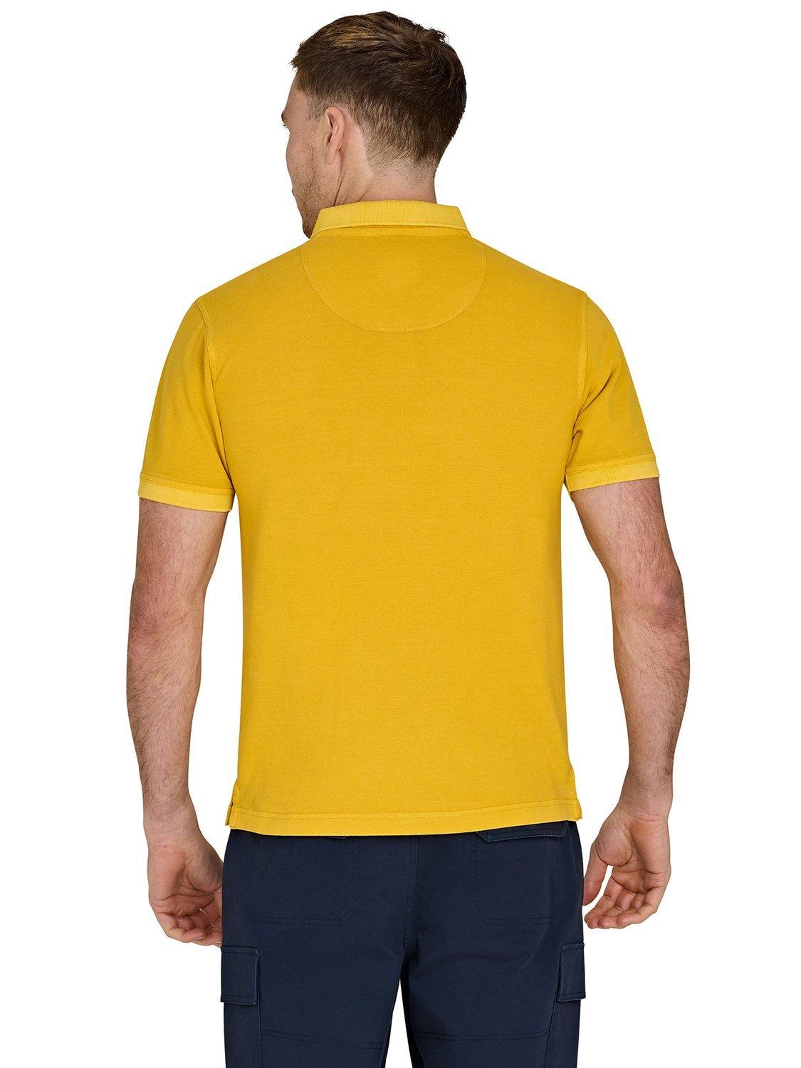 Product image 3 of 7, which shows Raging Bull Cotton Regular Fit Garment Dyed Pique Polo Shirt, Yellow, S