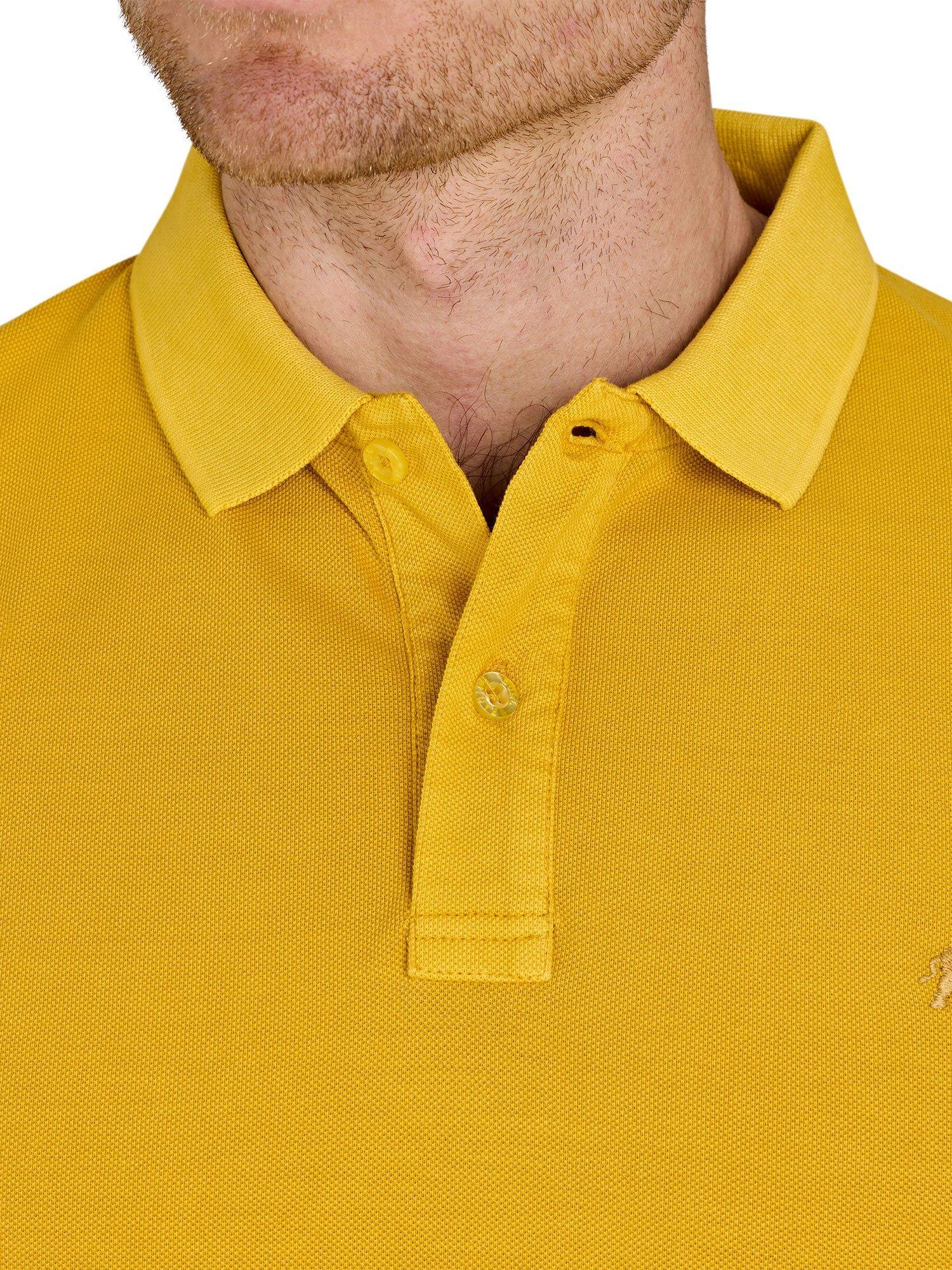 Product image 4 of 7, which shows Raging Bull Cotton Regular Fit Garment Dyed Pique Polo Shirt, Yellow, S