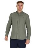 Raging Bull Classic Long Sleeve Linen Blend Shirt, Olive
