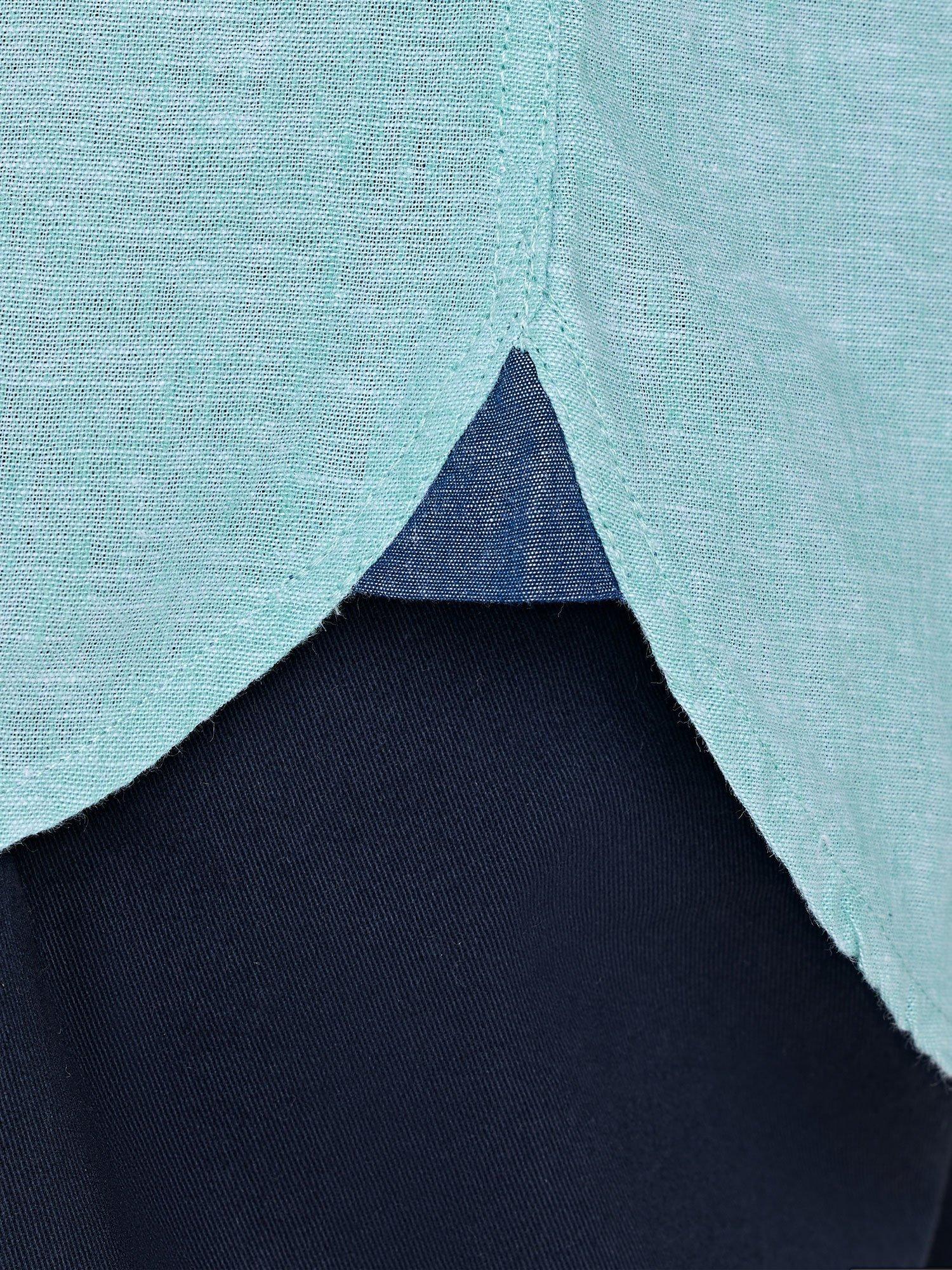 Product image 6 of 8, which shows Raging Bull Classic Short Sleeve Linen Blend Shirt, Apple Green, S