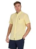 Raging Bull Classic Short Sleeve Linen Blend Shirt, Lemon