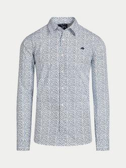 Raging Bull Cotton Regular Fit Floral Shirt, Sky Blue - view 2, Sky Blue