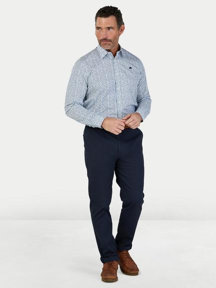 Raging Bull Cotton Regular Fit Floral Shirt, Sky Blue - view 2, Sky Blue