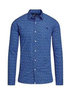 Raging Bull Cotton Regular Fit Floral Shirt, Navy - view 2, Navy