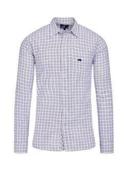 Raging Bull Cotton Regular Fit Check Shirt, Purple/Multi - view 2, Purple/Multi