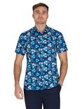 Raging Bull Cotton Regular Fit Floral Shirt, Navy/Multi, Navy/Multi