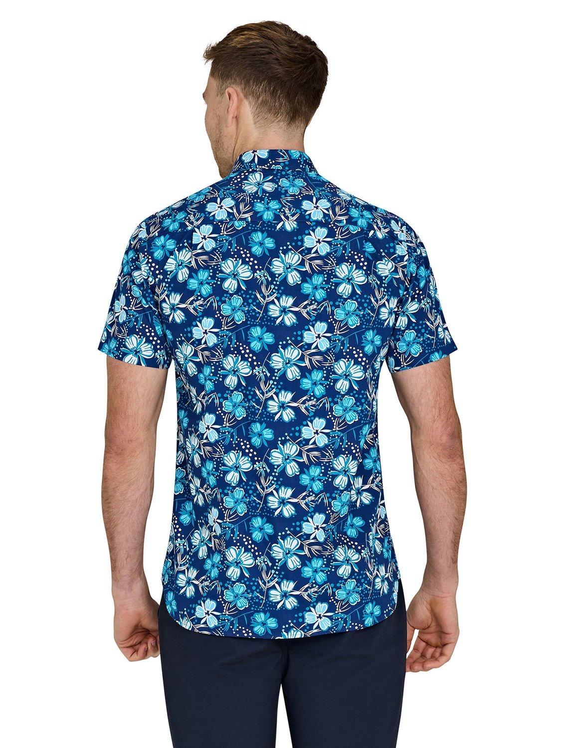 Product image 3 of 7, which shows Raging Bull Cotton Regular Fit Floral Shirt, Navy/Multi, S