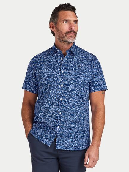 Raging Bull Short Sleeve Floral Shirt, Navy/Multi, Navy/Multi