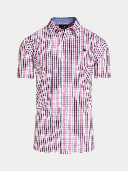 Raging Bull Cotton Regular Fit Check Shirt, Pink/Multi - view 2, Pink/Multi