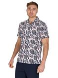 Raging Bull Cotton Regular Fit Palm Leaf Print Shirt, Navy/Multi, Navy/Multi