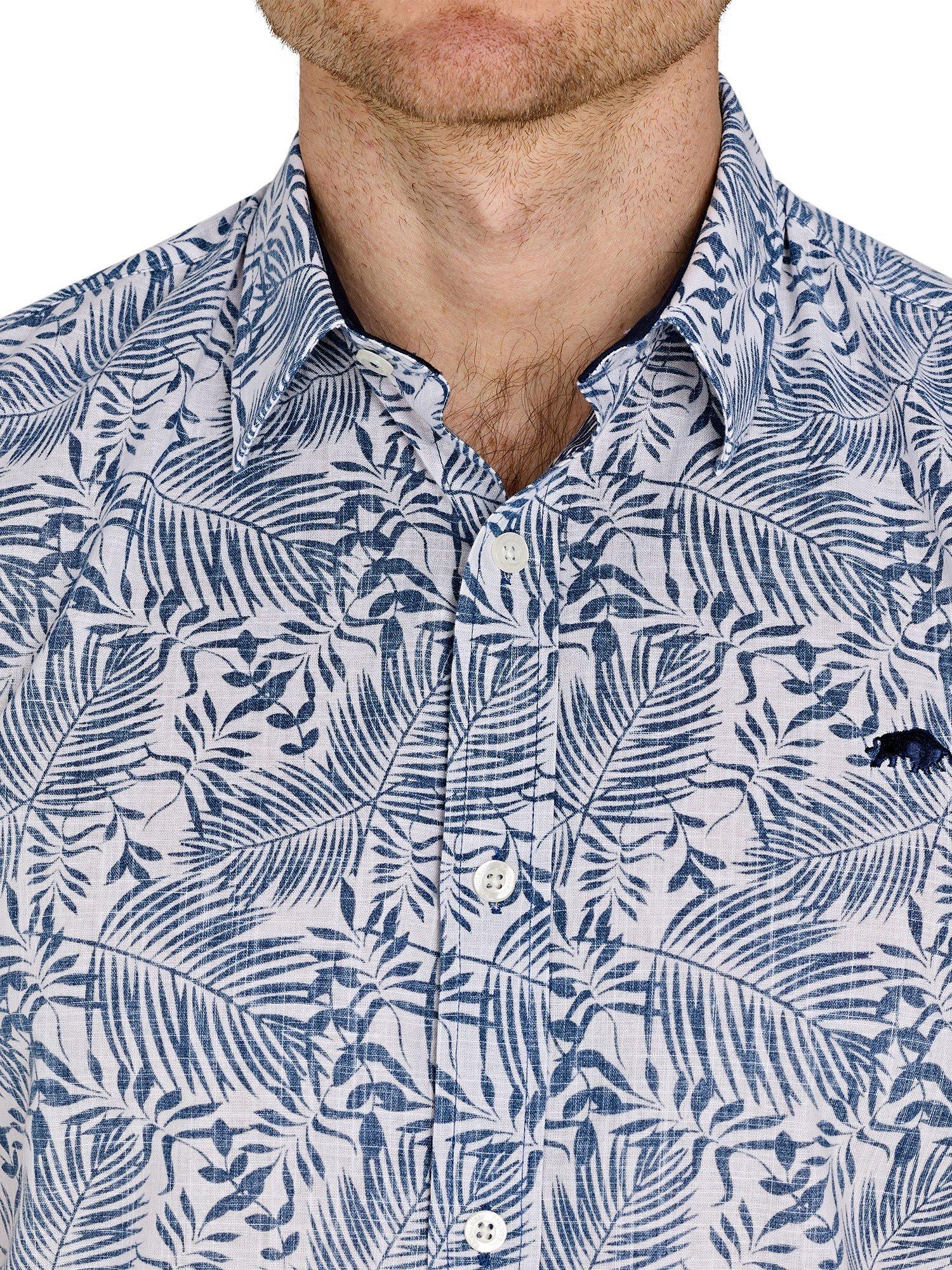 Product image 4 of 8, which shows Raging Bull Short Sleeve Floral Shirt, Navy/Multi, S