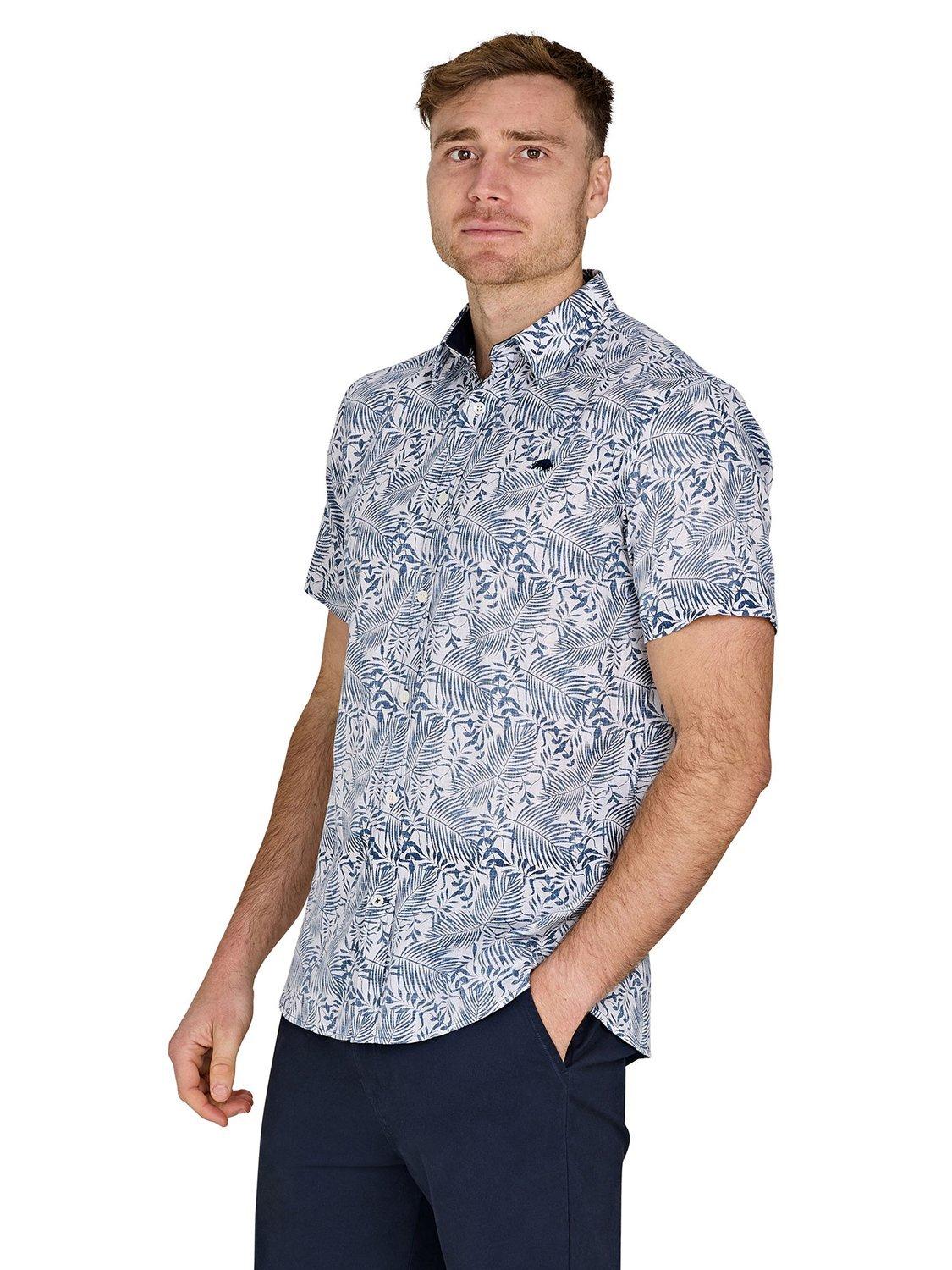 Product image 8 of 8, which shows Raging Bull Short Sleeve Floral Shirt, Navy/Multi, S