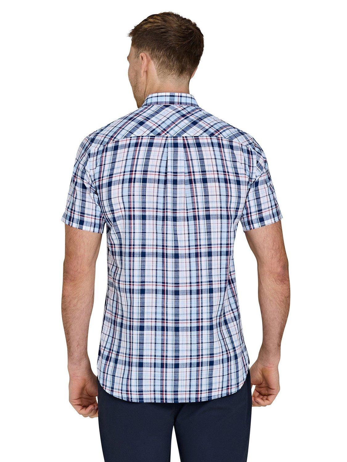 Product image 2 of 7, which shows Raging Bull Short Sleeve Large Check Shirt, Navy/Multi, S