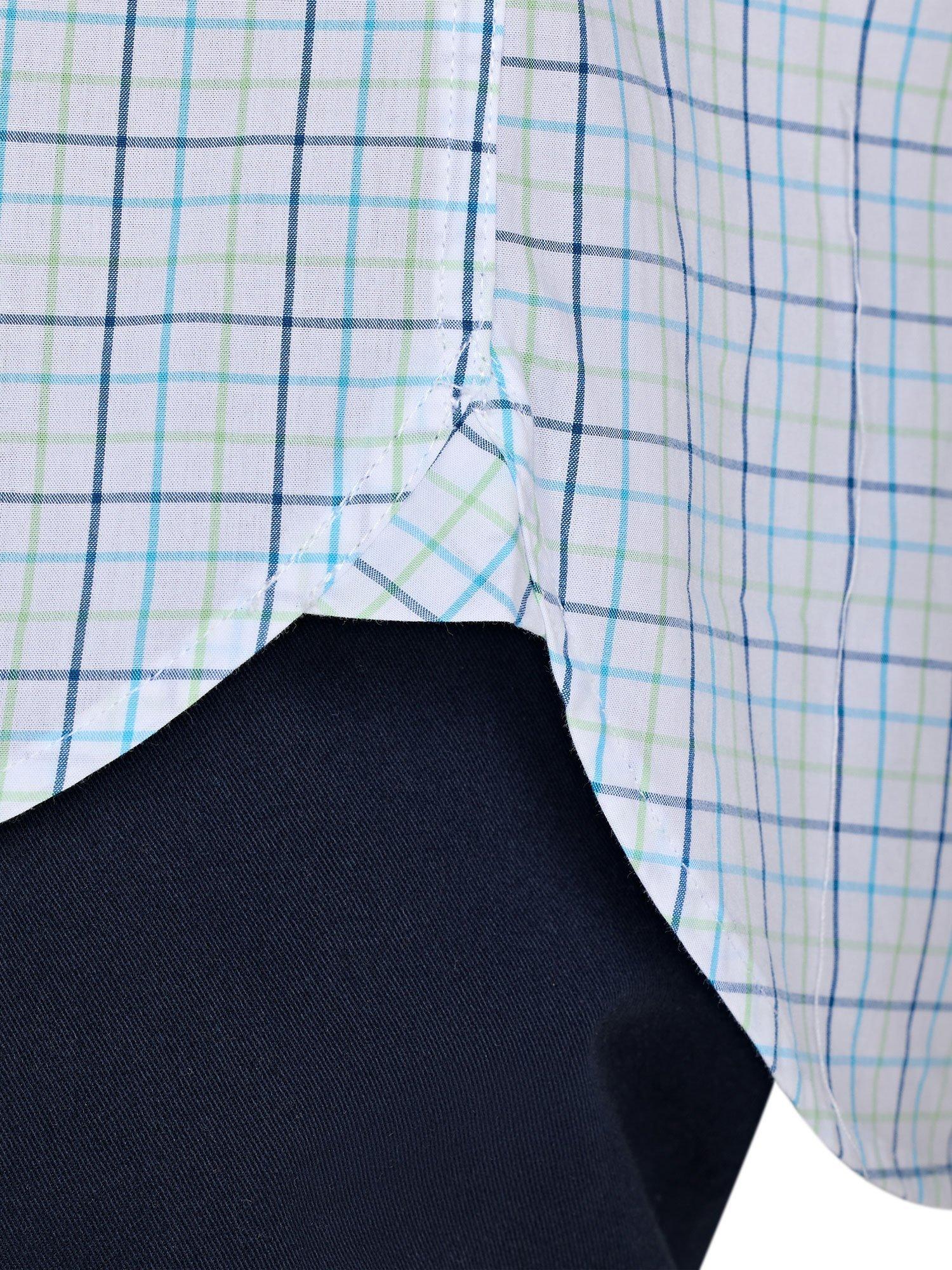 Product image 6 of 7, which shows Raging Bull Cotton Short Sleeve Window Pane Shirt, White/Multi, S