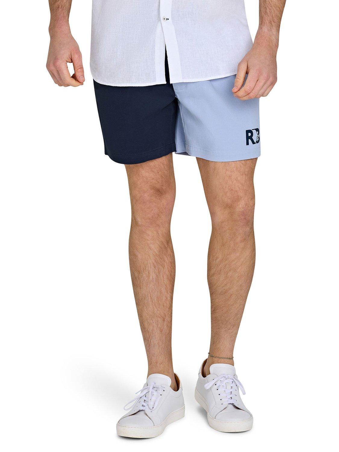 Product image 1 of 4, which shows Raging Bull Harlequin Shorts, Sky Blue/Navy, S