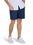Raging Bull Stretch Waist Linen Blend Shorts, Navy
