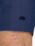 Raging Bull Stretch Waist Linen Blend Shorts, Navy