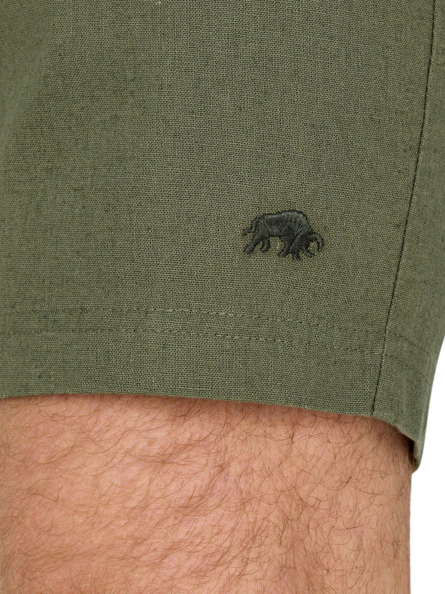 Product image 3 of 4, which shows Raging Bull Linen Cotton Blend Shorts, Olive, S