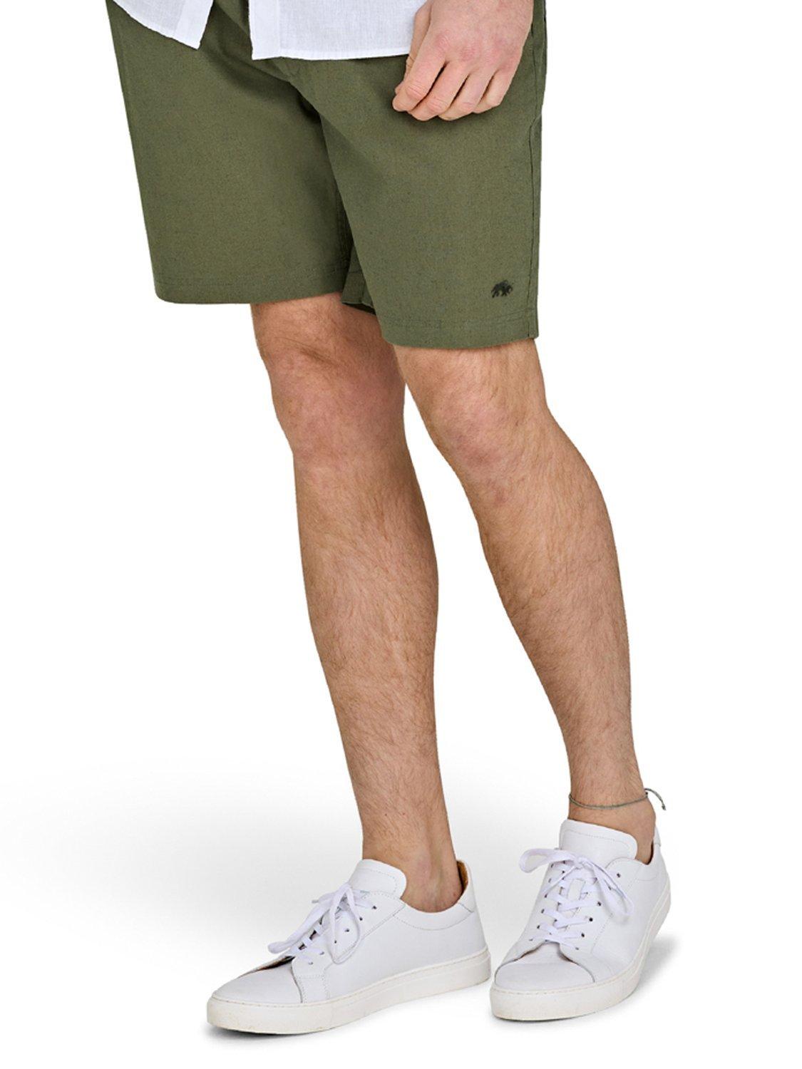 Product image 4 of 4, which shows Raging Bull Linen Cotton Blend Shorts, Olive, S