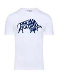 Raging Bull Flock Cotton Regular Fit Short Sleeve Logo T-Shirt, White