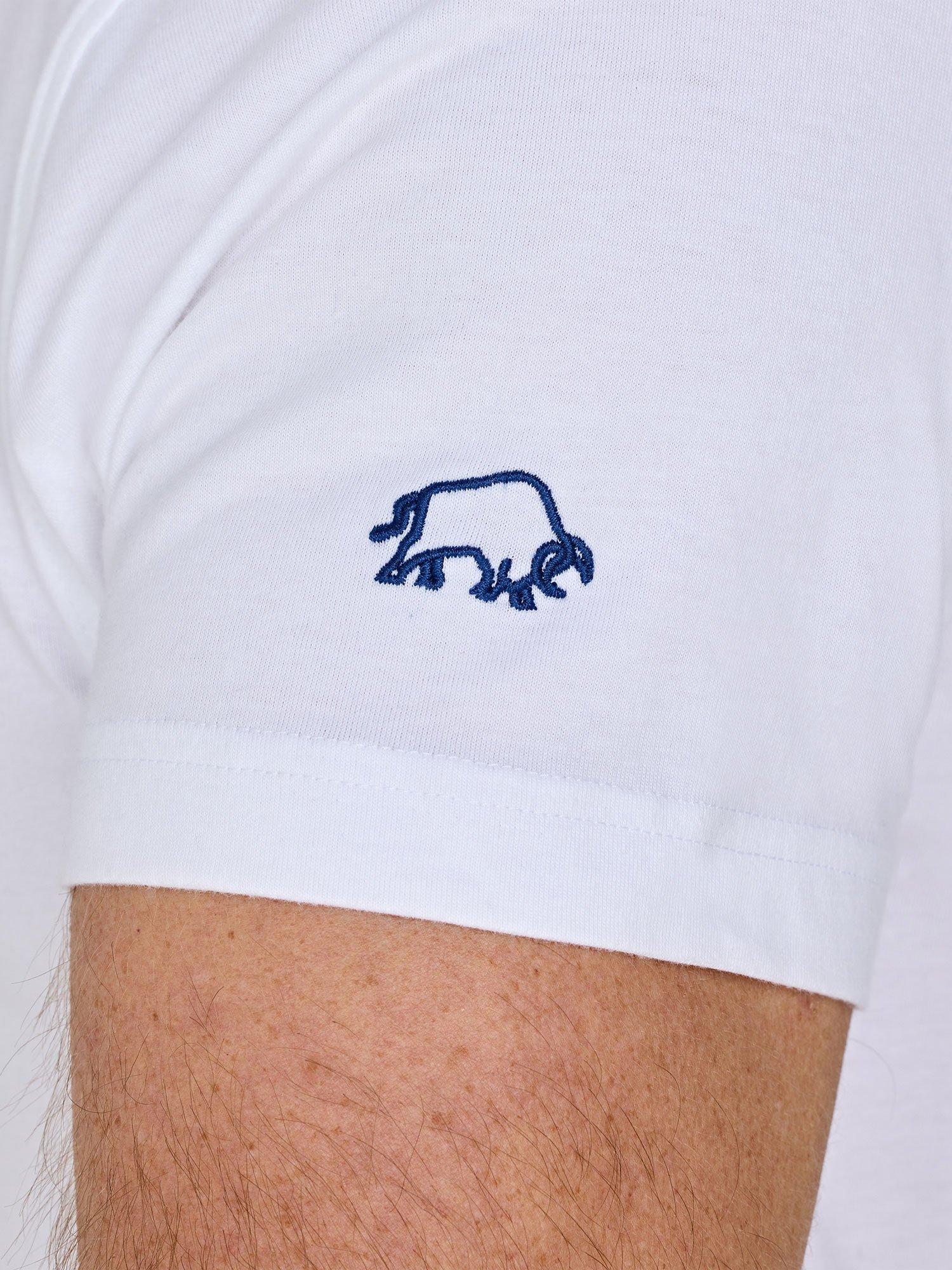 Product image 5 of 6, which shows Raging Bull Flock Cotton Regular Fit Short Sleeve Logo T-Shirt, White, S