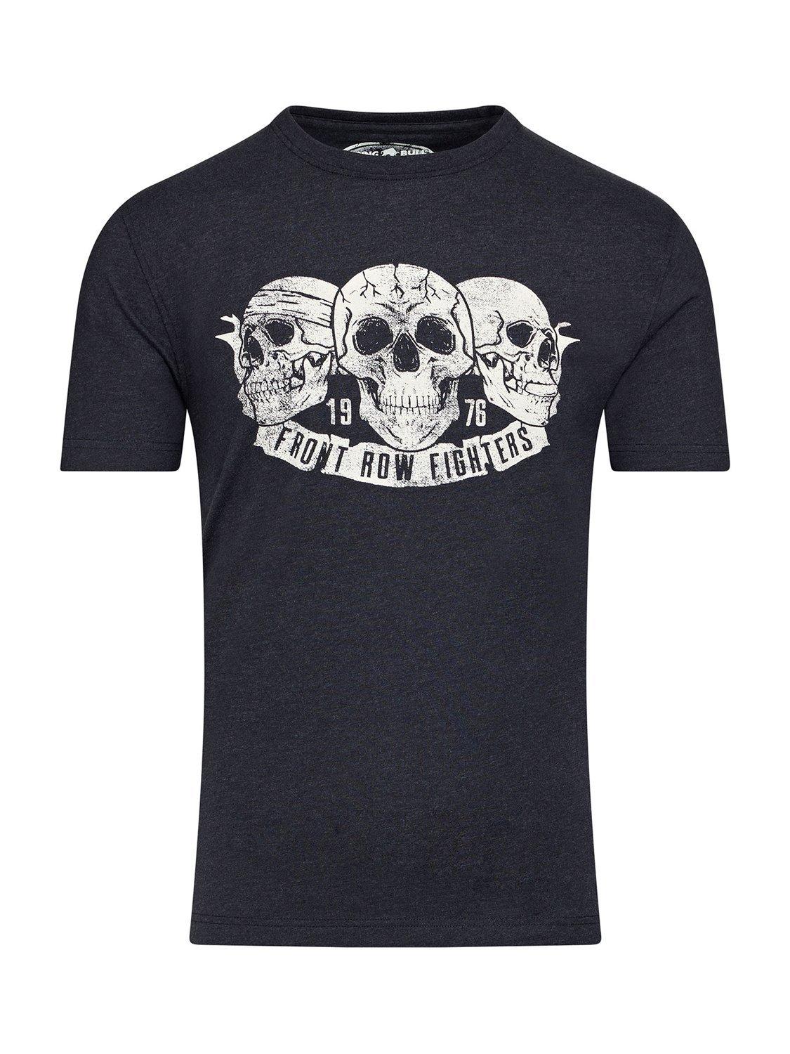 Product image 2 of 6, which shows Raging Bull Cotton Blend Regular Fit Front Row Fighters T-Shirt, Black, S