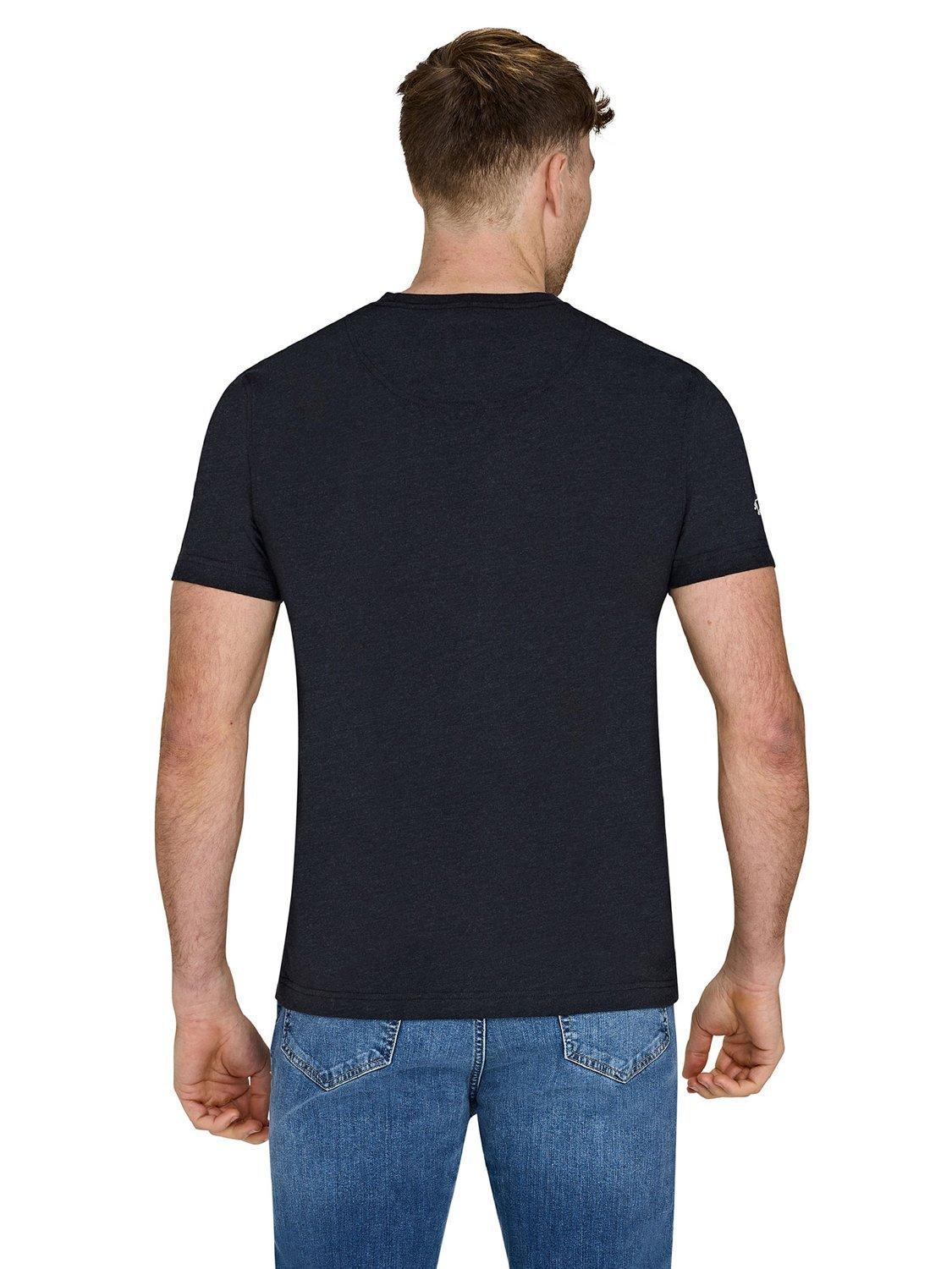 Product image 3 of 6, which shows Raging Bull Cotton Blend Regular Fit Front Row Fighters T-Shirt, Black, S