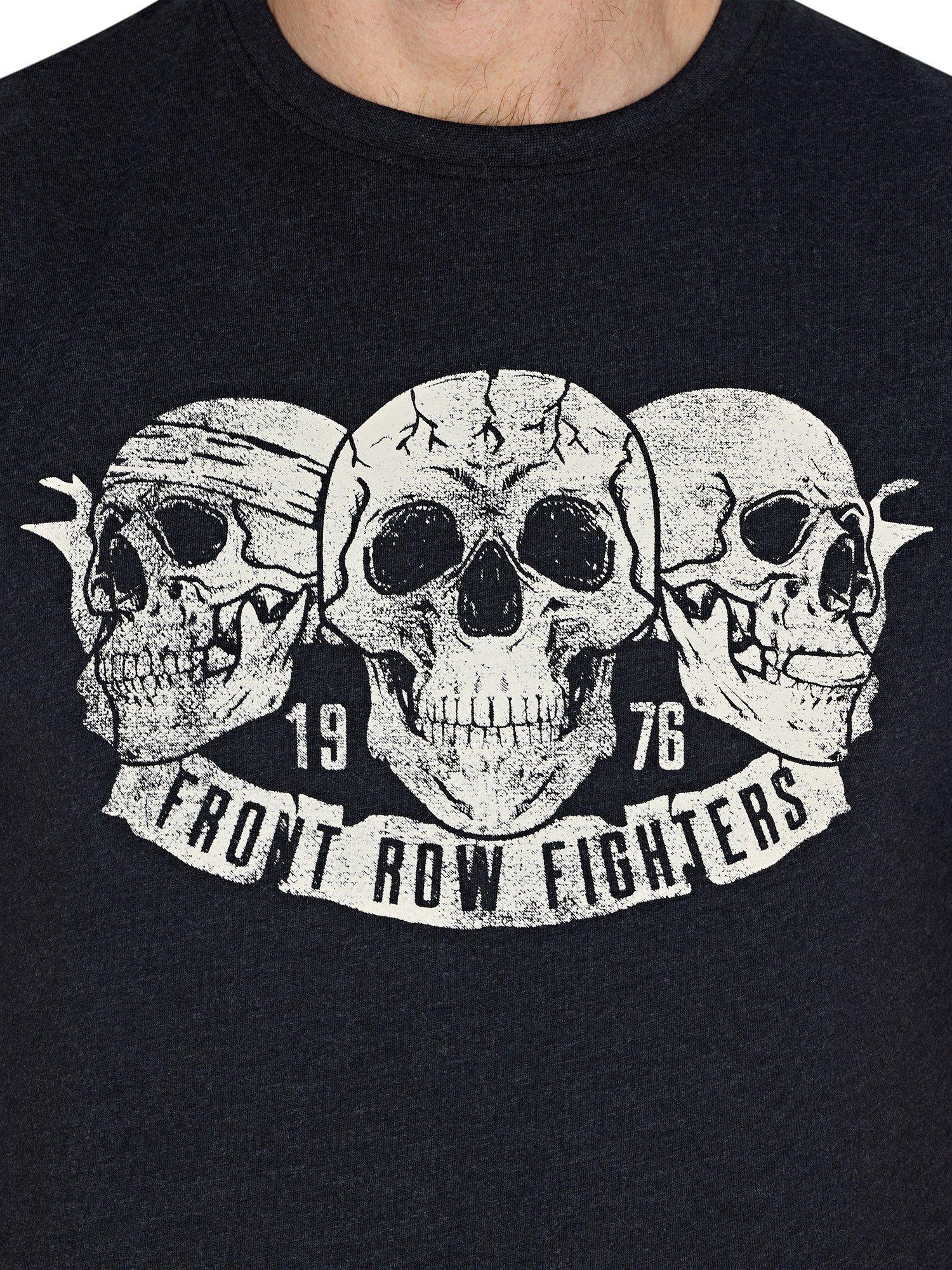 Product image 4 of 6, which shows Raging Bull Cotton Blend Regular Fit Front Row Fighters T-Shirt, Black, S
