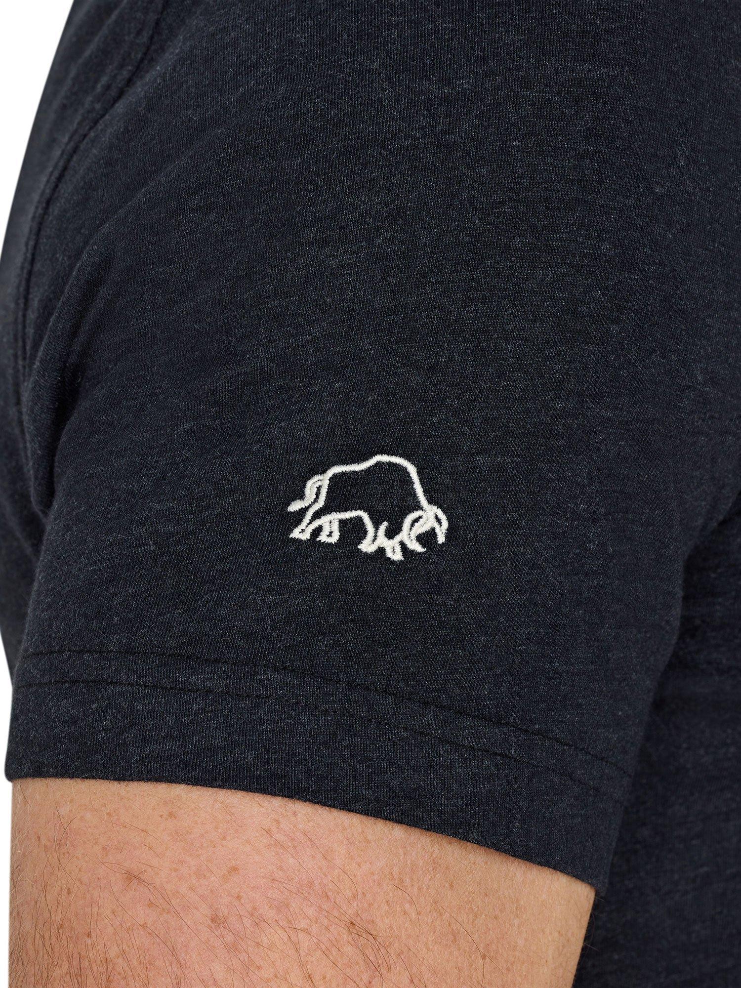 Product image 5 of 6, which shows Raging Bull Cotton Blend Regular Fit Front Row Fighters T-Shirt, Black, S
