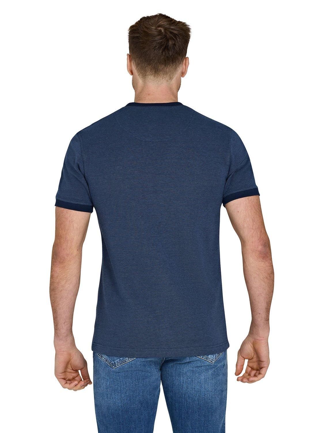 Product image 3 of 5, which shows Raging Bull Cotton Regular Fit Short Sleeve Ringer T-Shirt, Navy, S