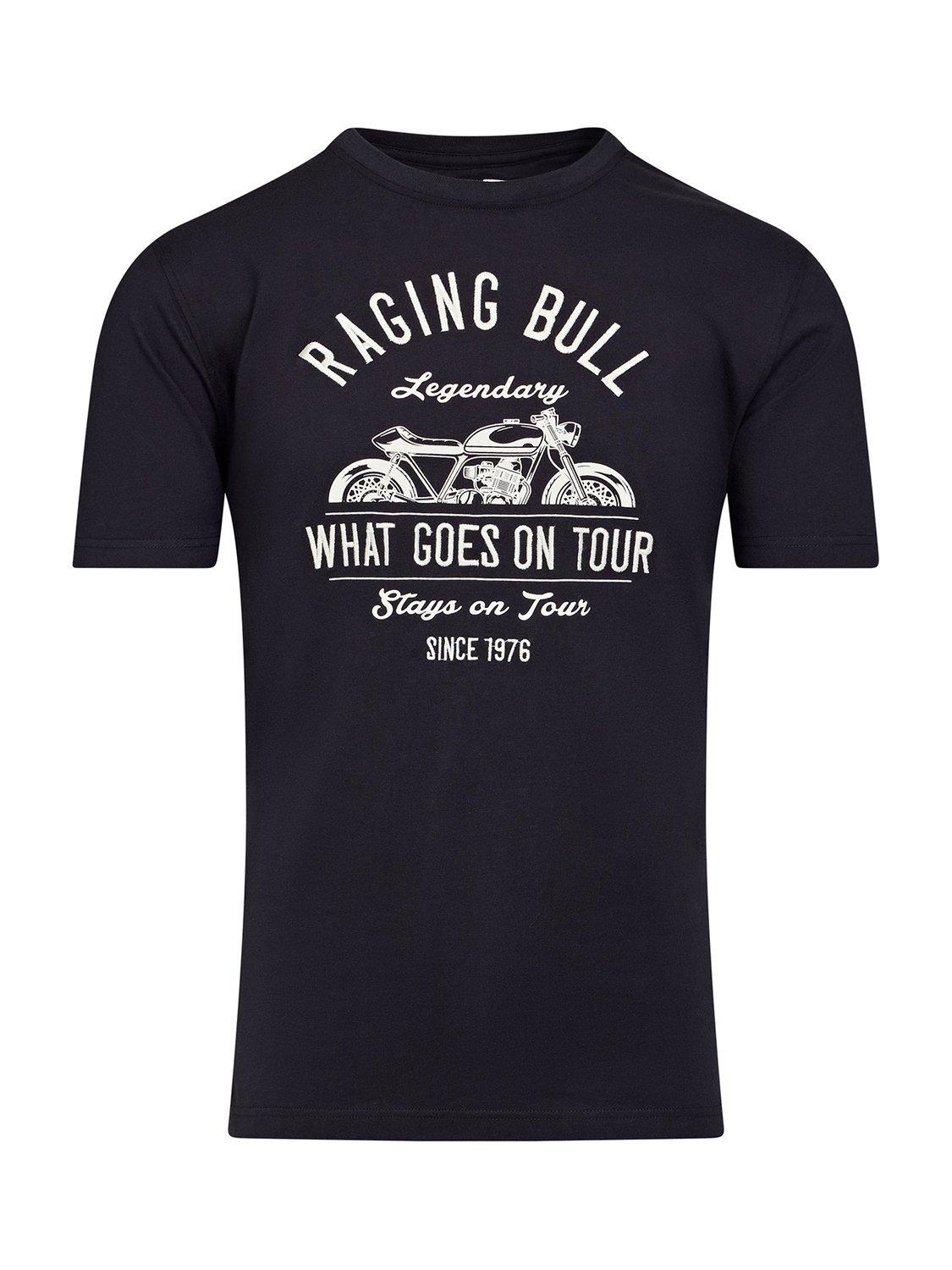 Product image 2 of 11, which shows Raging Bull Cotton Regular Fit Short Sleeve Ride Out Graphic T-Shirt, Black, S