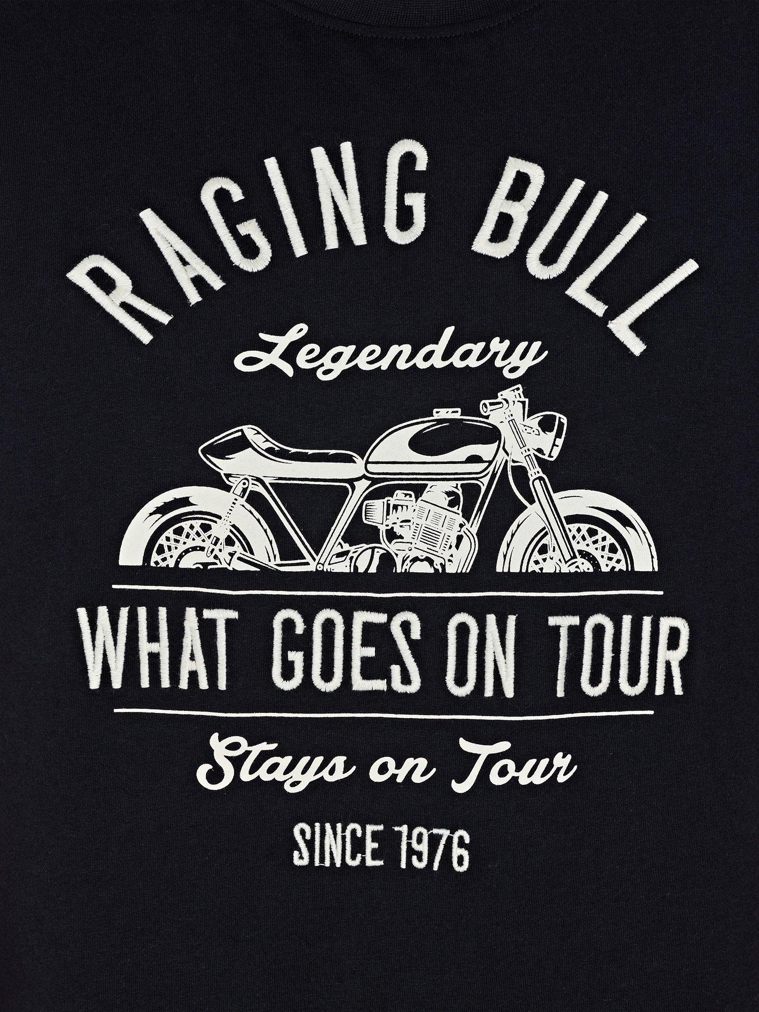 Product image 4 of 11, which shows Raging Bull Cotton Regular Fit Short Sleeve Ride Out Graphic T-Shirt, Black, S