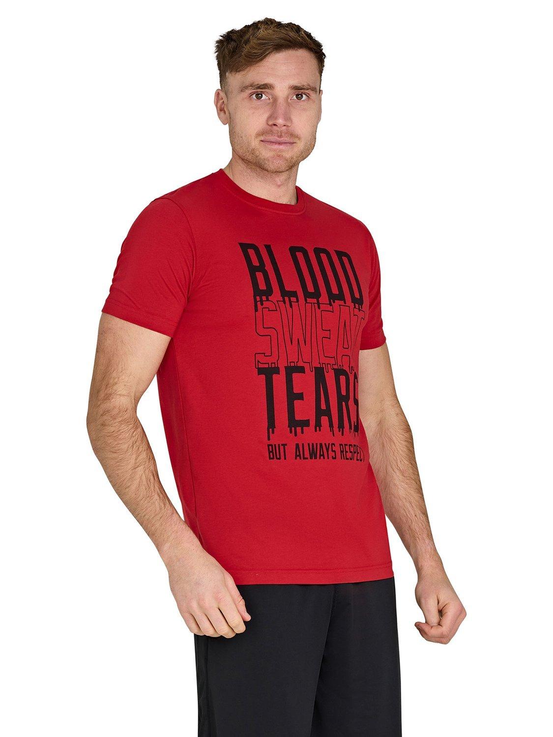 Product image 6 of 6, which shows Raging Bull Cotton Blend Regular Fit Blood, Sweat & Tears T-Shirt, Red, S