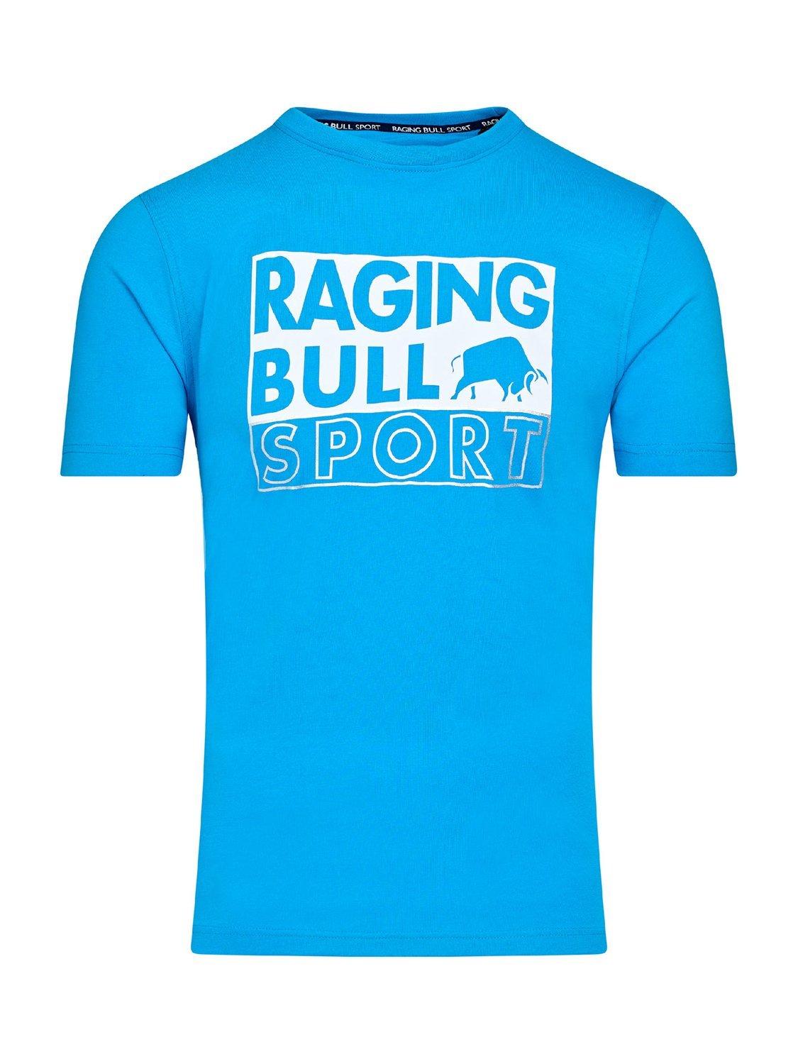 Product image 2 of 6, which shows Raging Bull Cotton Blend Regular Fit Short Sleeve Foil T-Shirt, Electric Blue, S