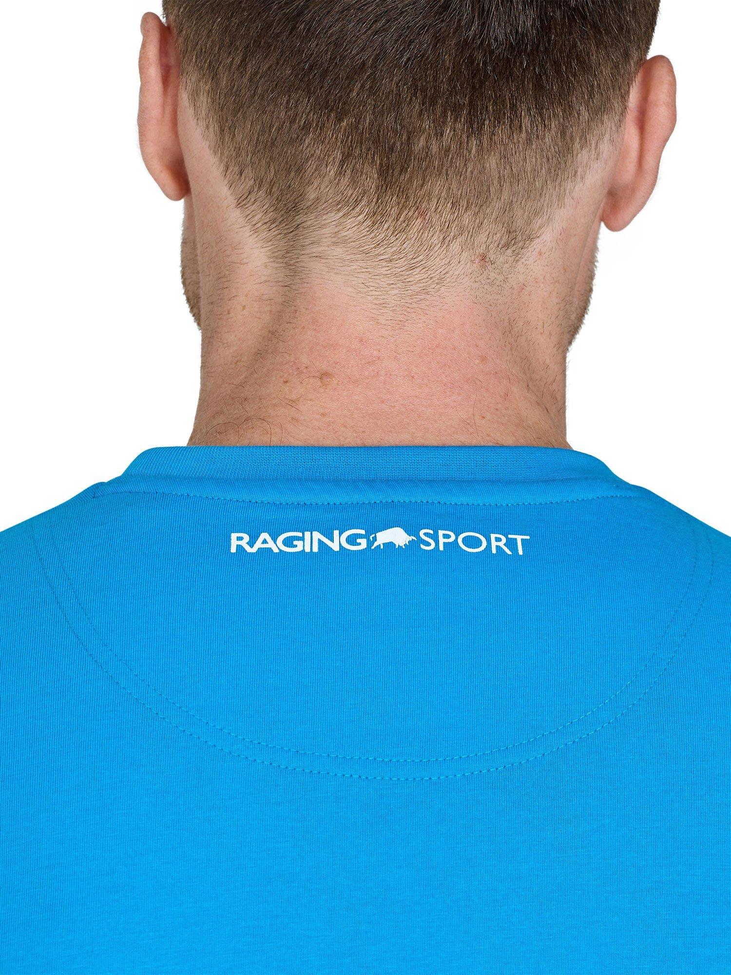 Product image 5 of 6, which shows Raging Bull Cotton Blend Regular Fit Short Sleeve Foil T-Shirt, Electric Blue, S