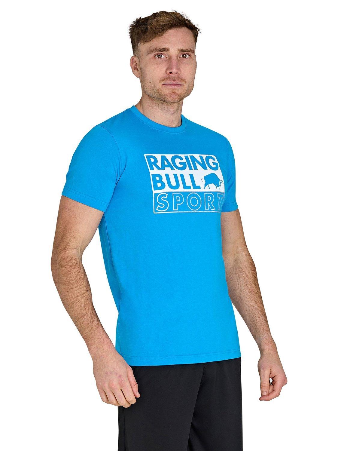 Product image 6 of 6, which shows Raging Bull Cotton Blend Regular Fit Short Sleeve Foil T-Shirt, Electric Blue, S