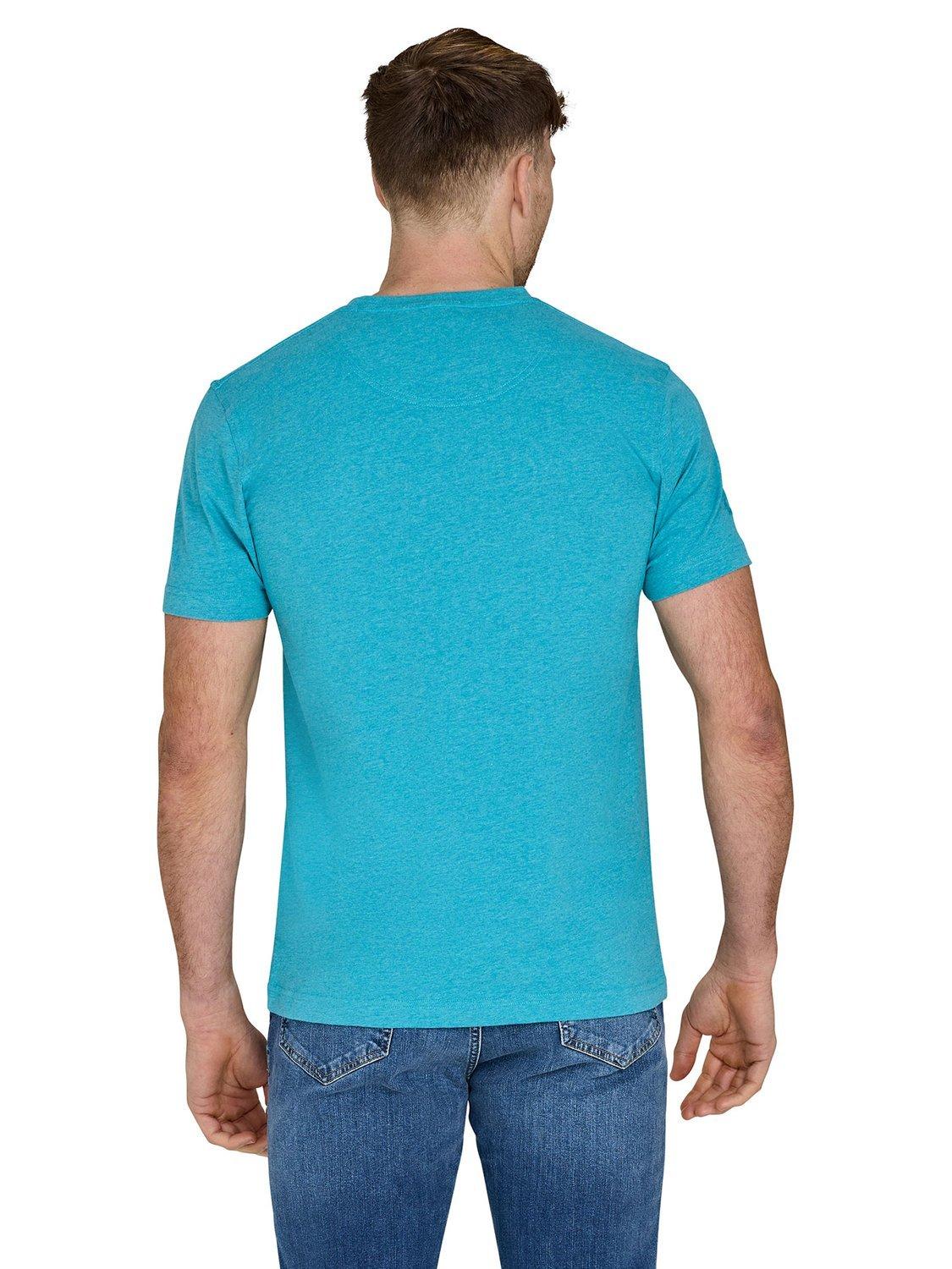 Product image 3 of 6, which shows Raging Bull Cotton Blend Regular Fit Short Sleeve Logo T-Shirt, Light Blue, S