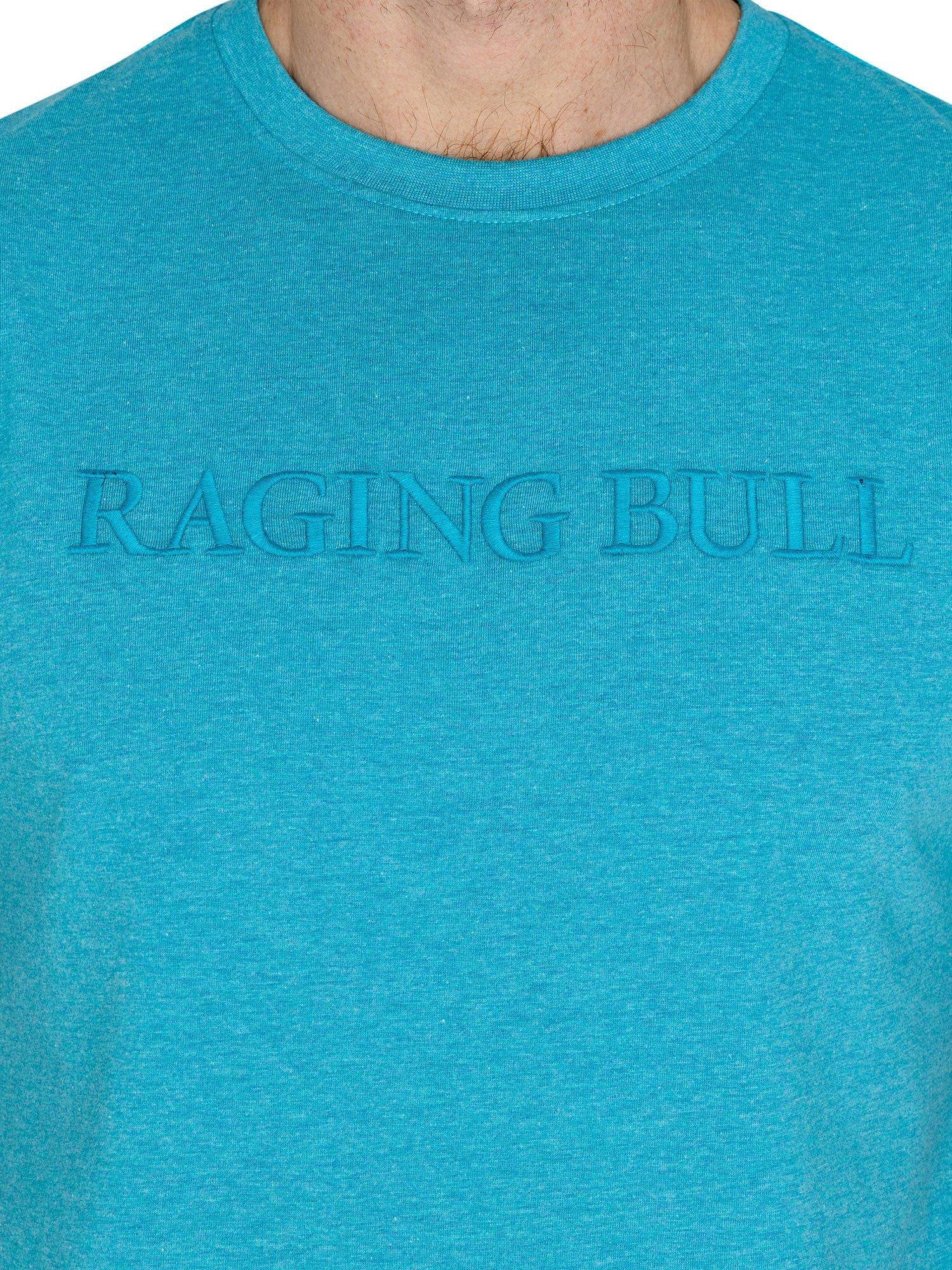 Product image 4 of 6, which shows Raging Bull Cotton Blend Regular Fit Short Sleeve Logo T-Shirt, Light Blue, S