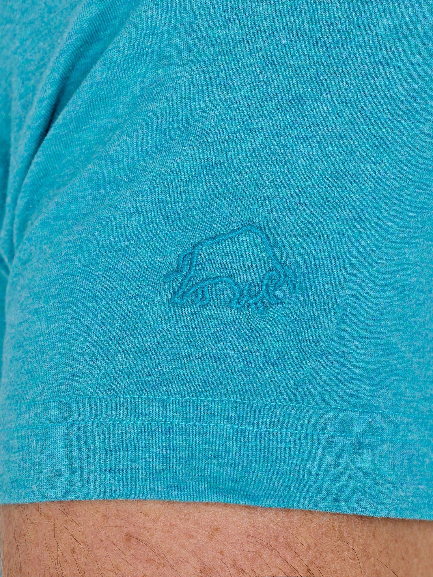 Product image 5 of 6, which shows Raging Bull Cotton Blend Regular Fit Short Sleeve Logo T-Shirt, Light Blue, S